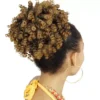 Afro Coque Preto Cabelo Puff Aplique Cacheado Orgânico - Image 6